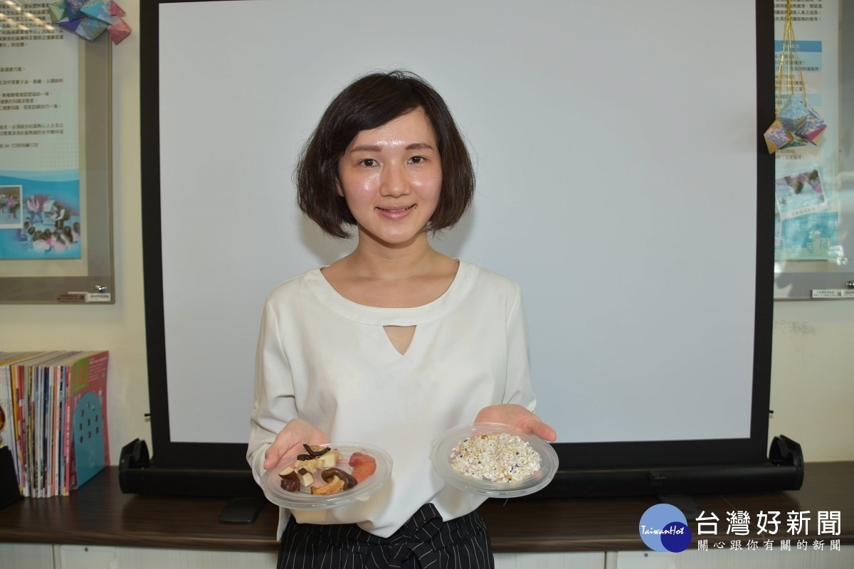 彰基營養師溫上妤傳授「健康吃粽子，吃粽不增重」撇步。圖／彰基醫院提供