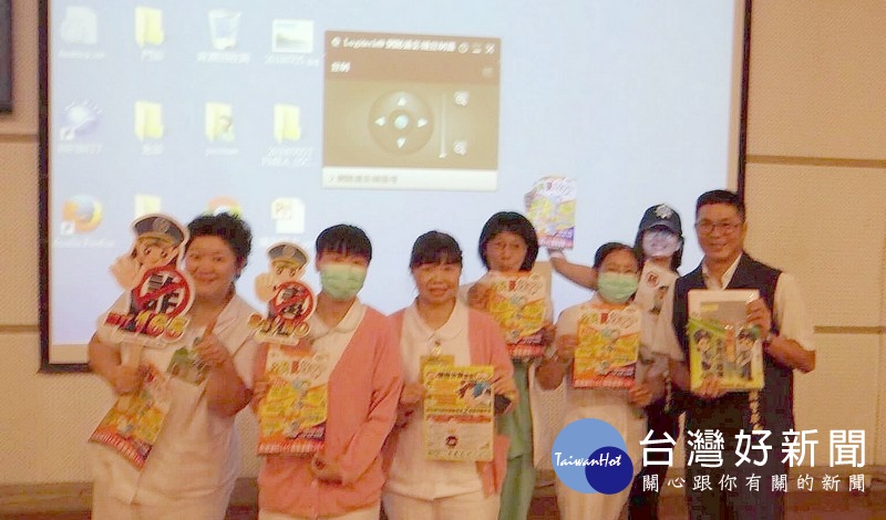 北港媽祖醫院為強化醫護人員處理醫院滋擾暴力事件的智能，邀請北港警分局偵查隊長鄧家福進行專題演講。（記者陳昭宗拍攝）