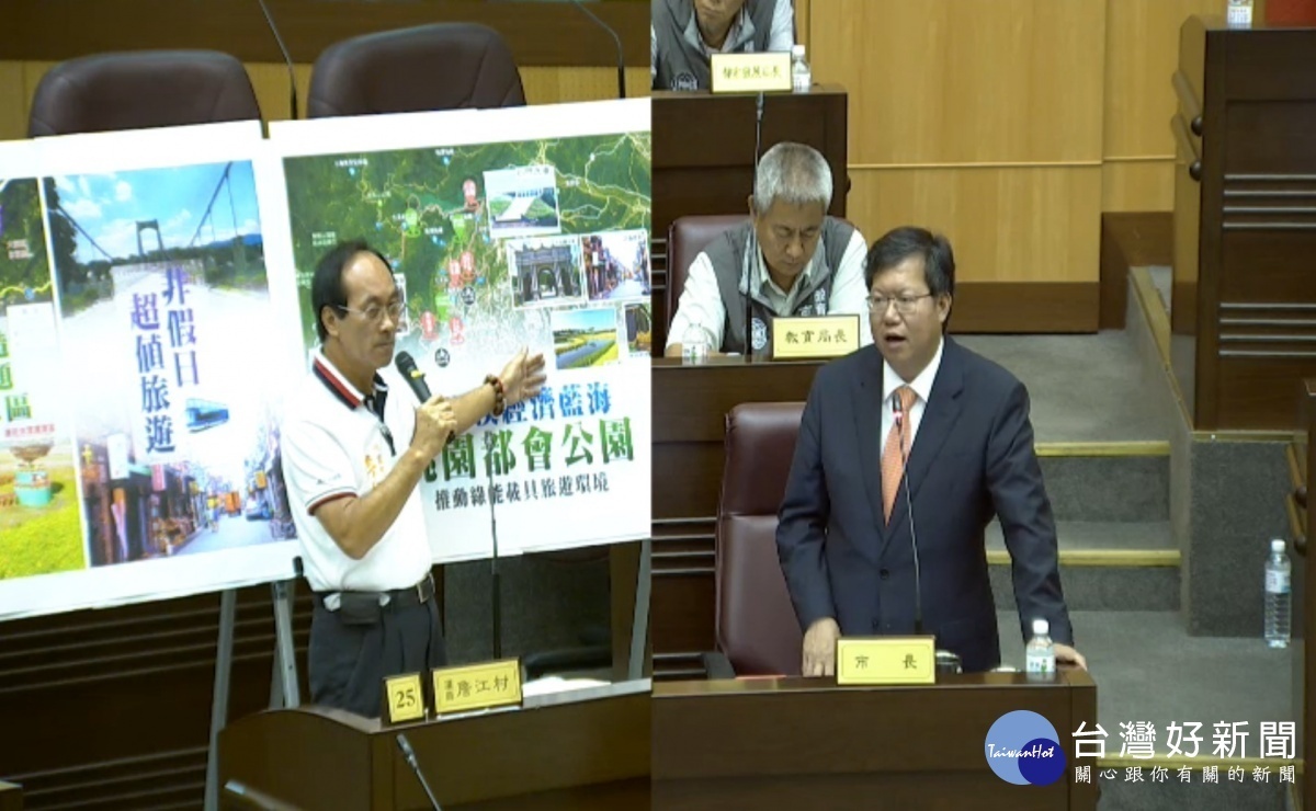針對桃園都會公園所擁有高度及環境條件,李柏坊要求市政府組專案小組,成為推動桃園市的一個大建設。