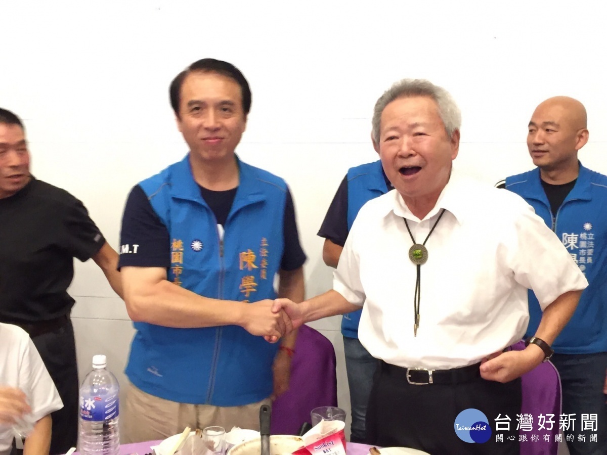 楊敏盛說,一定會協助陳學聖贏得選戰,讓桃園市有小確幸也有大未來。