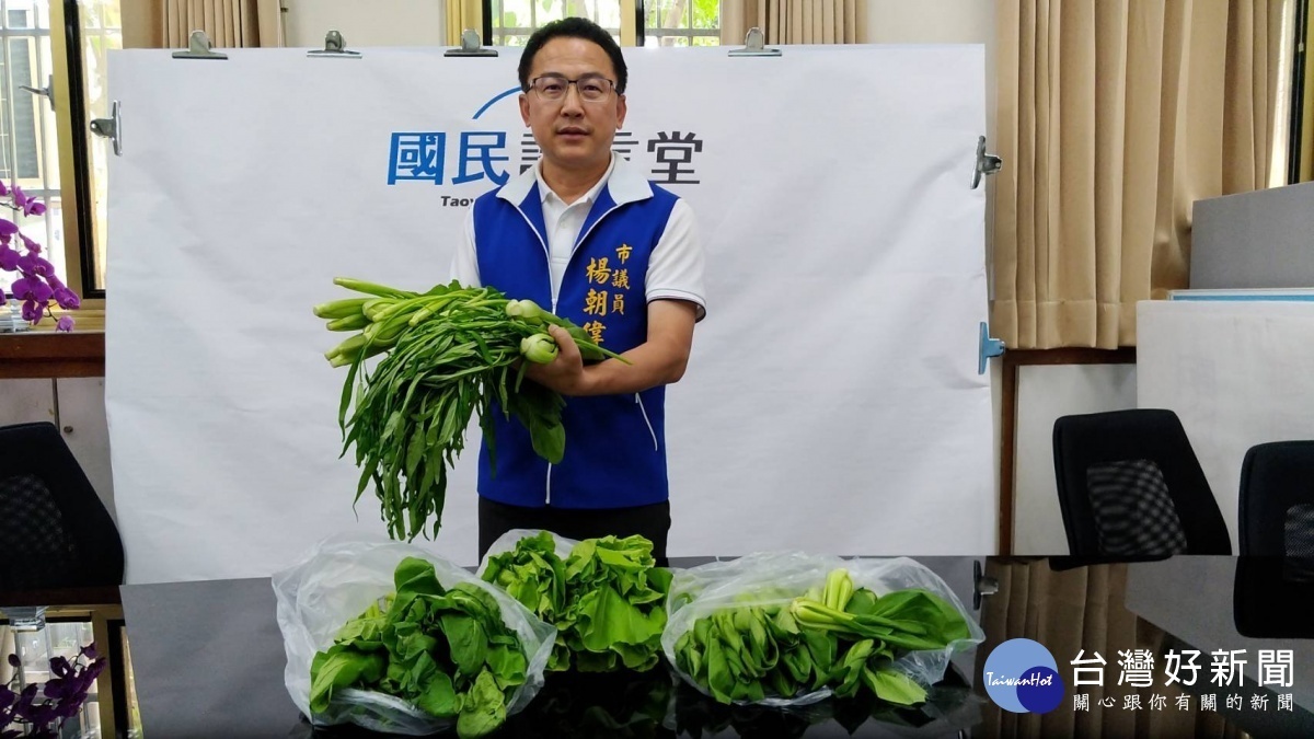 楊朝偉親自前往溫室栽培農場了解，發現蔬菜賣不出去而嚴重滯銷。
