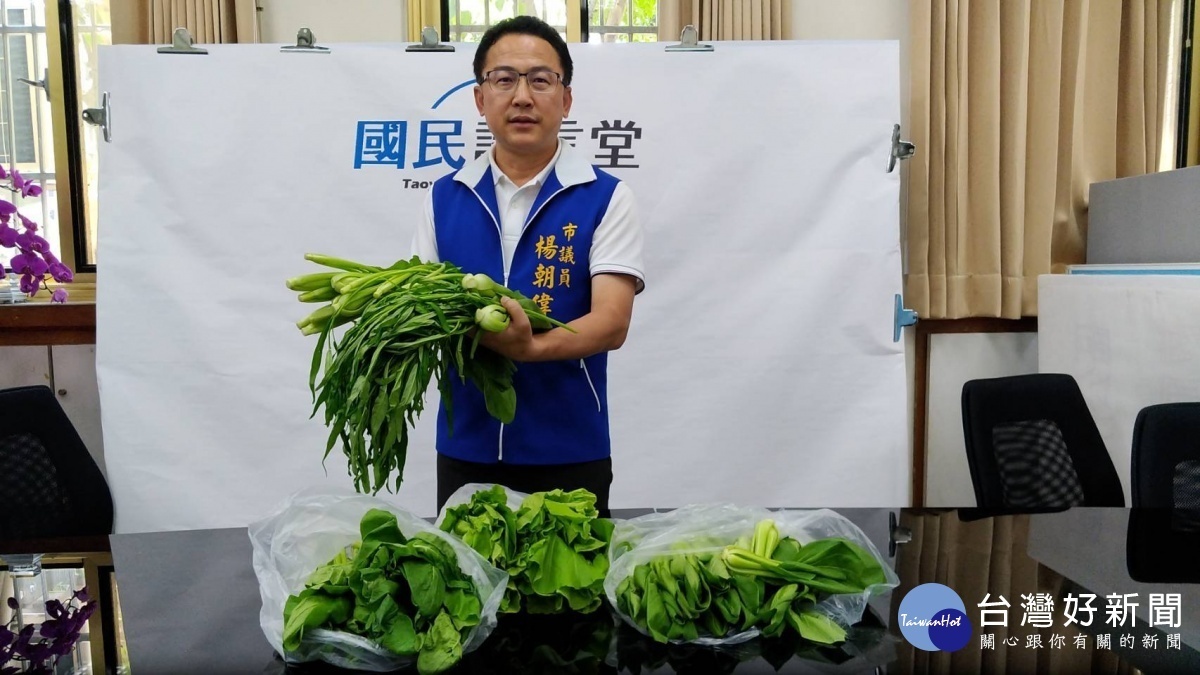 楊朝偉親自前往溫室栽培農場了解,發現蔬菜賣不出去而嚴重滯銷。