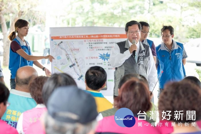 鄭市長表示,市府推動「桃園市桃園地區污水下水道系統BOT計畫」,希望提高接管率,有效提升生活環境品質。