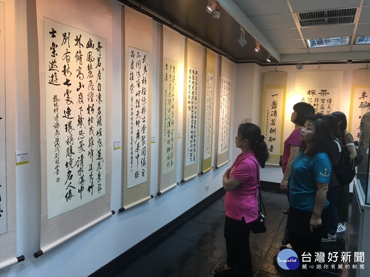 歡喜書法社展出學員成果非常豐碩。(記者扶小萍攝)