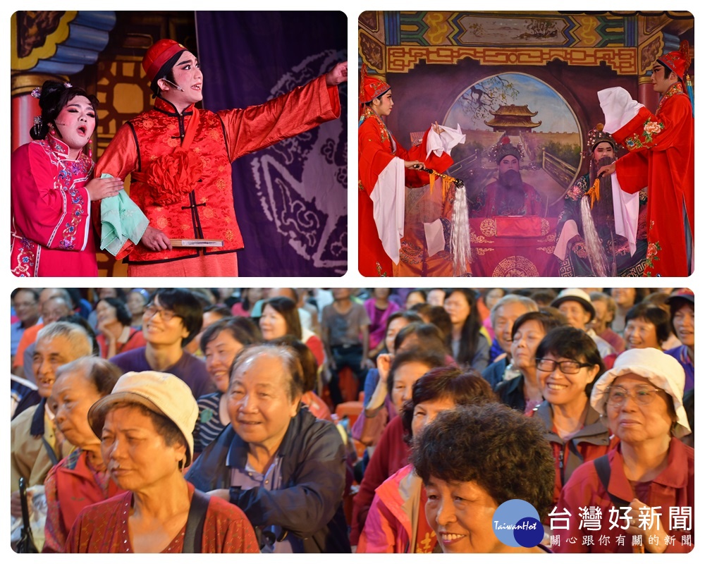《老樹開嫩花》劇情台詞多為詼諧逗趣之雙關語,讓民眾看得不亦樂乎!