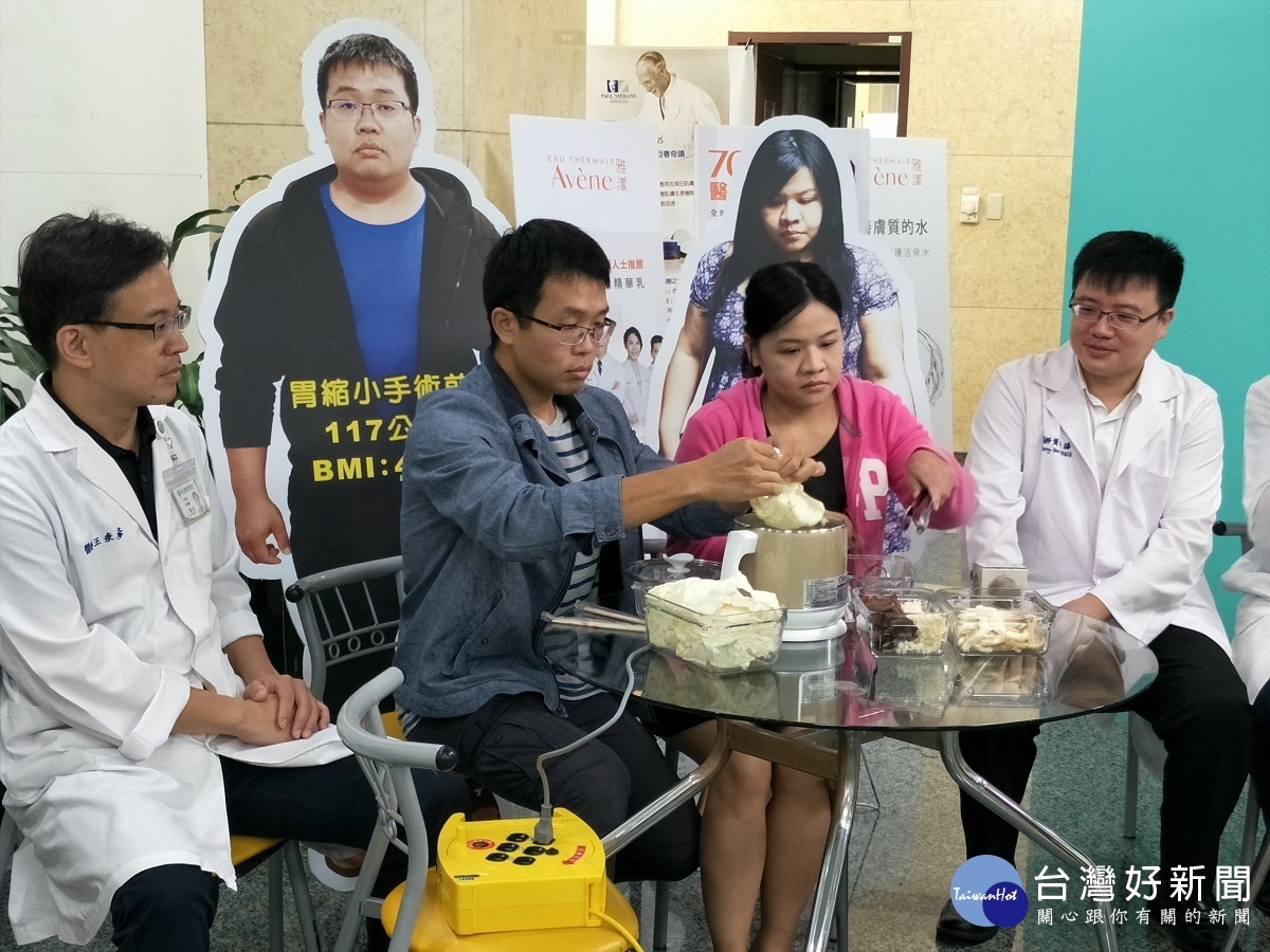 余先生分享高纖、低熱量的均衡飲食。圖／記者鄧富珍攝