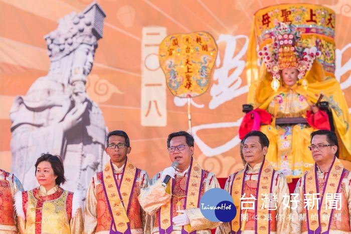 鄭市長表示，希望今日的媽祖昇天祭成為桃園宗教文化盛典，未來也會舉辦更多的桃園、馬祖文化交流活動。
