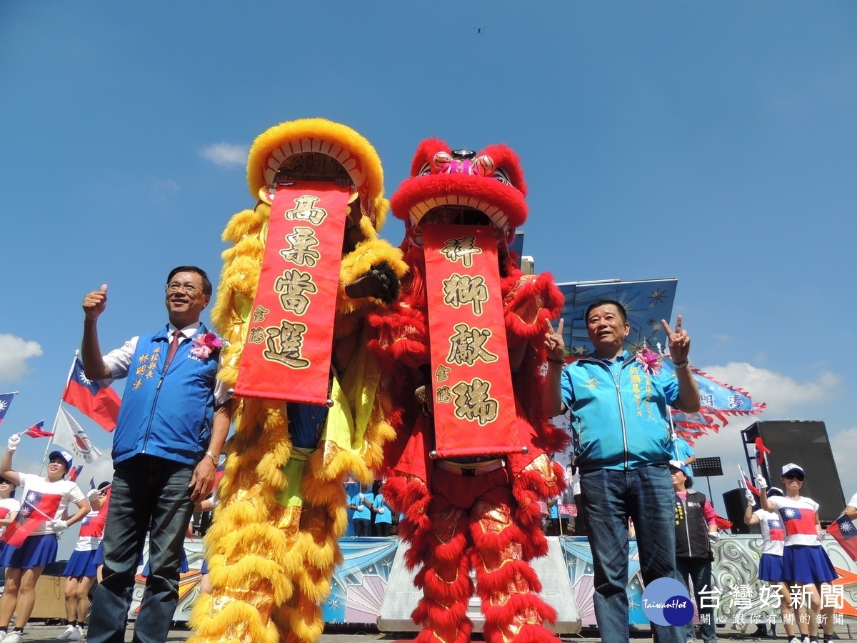 一號林明溱二號吳國昌兩人聯袂成立競選總部。（總部提供）