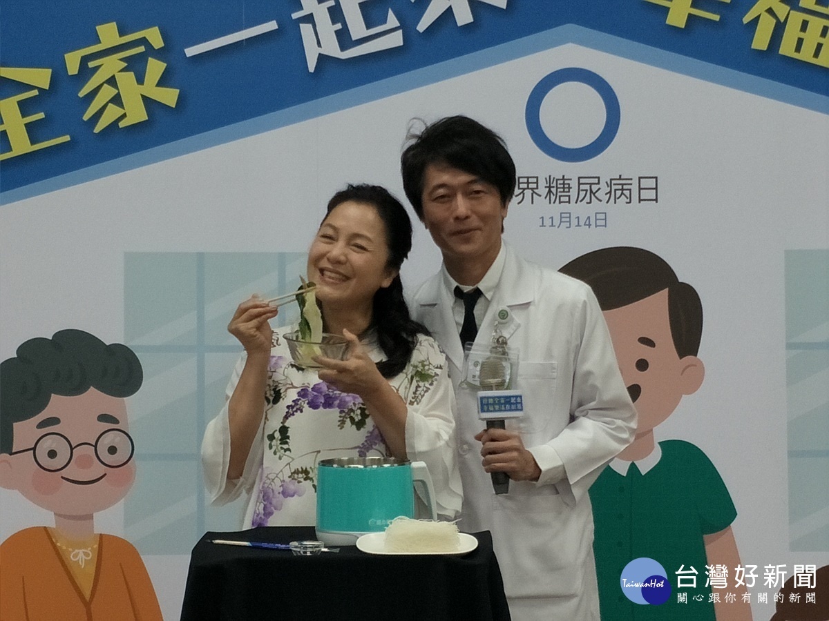 八點台劇「金家好媳婦」飾演溫情媽媽的知名藝人潘麗麗化身衛教大使,宣導糖尿病控糖及飲食的重要。圖/記者鄧富珍攝