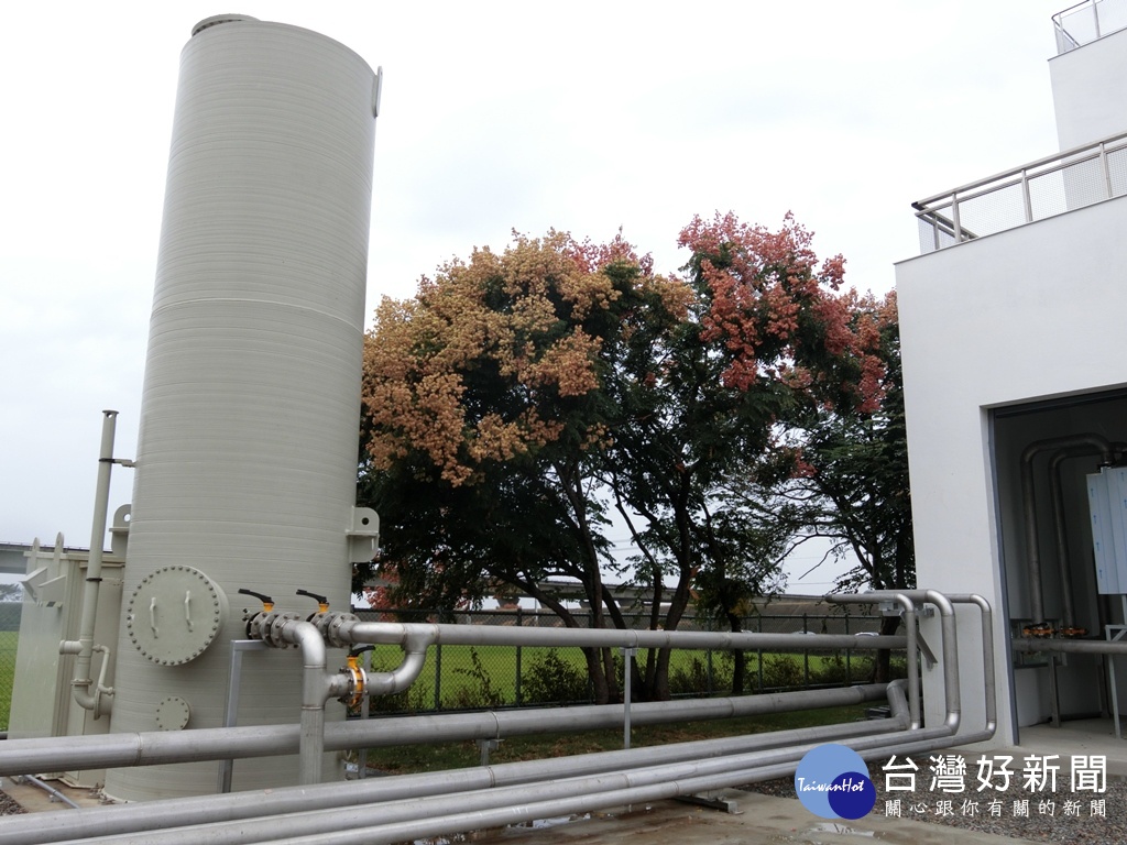 外埔綠能生態園區再重新整建過程,特別保留園區旁的一排台灣欒。樹(圖/臺中市政府環保局)