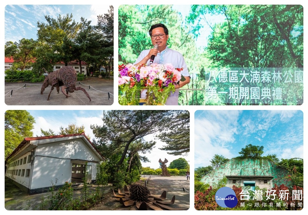 鄭市長表示,市府活化營舍並保留生態,讓大湳森林公園成為八德新亮點