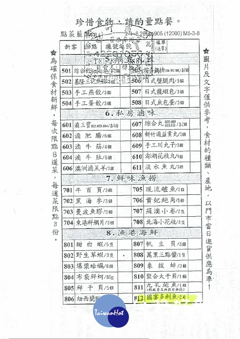 北市衛生局抽查19家火鍋業者進行現場菜單標示及實際使用食材查核，結果發現知名的麻辣鴛鴦火鍋連鎖店馬辣，其位於西門町的漢口分店，拿低價的巴沙魚當作高價的多利魚列在菜單上，北市衛生局已依違反食安法第28條第1項規定，處分業者4萬元整罰鍰。（圖／台北市衛生局）