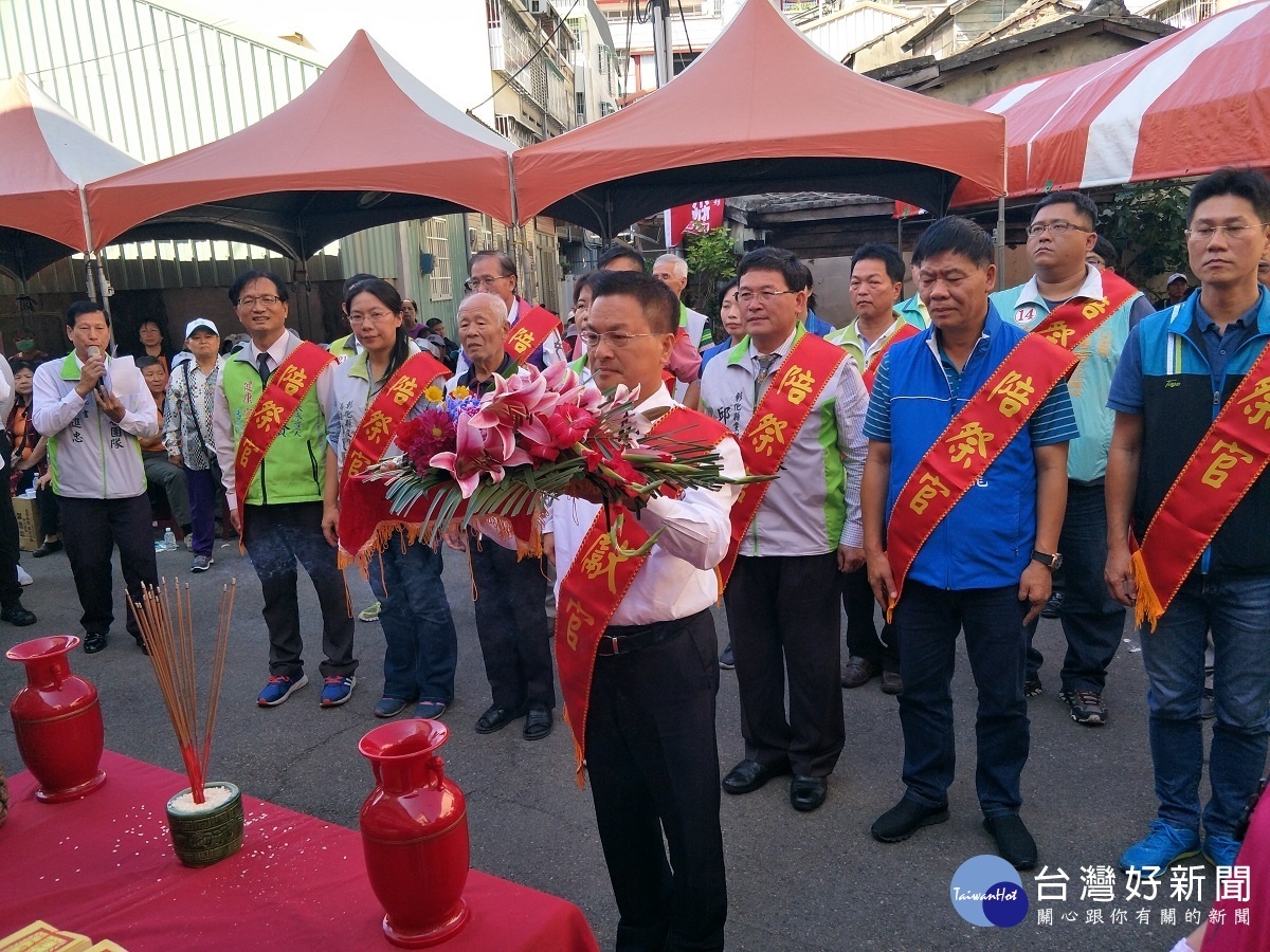 彰化「集樂軒」修復工程開工典禮,由縣長魏明谷擔任主祭官。圖/記者鄧富珍攝