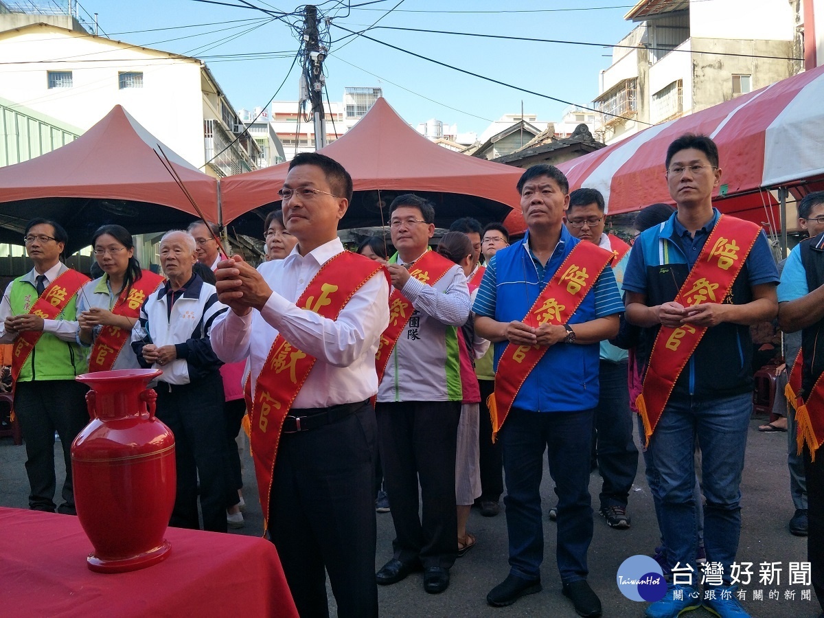 彰化「集樂軒」修復工程開工典禮。圖/記者鄧富珍攝
