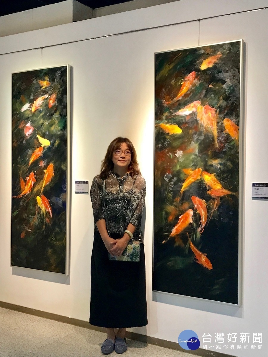 陳璐昂老師大地之戀油彩個展。圖/記者鄧富珍攝