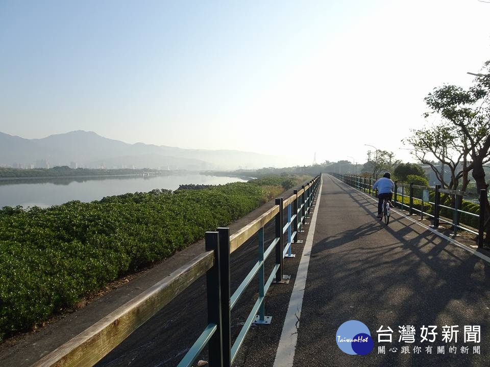 社子島自行車道環島全長約9公里（圖／台北市水利處提供）