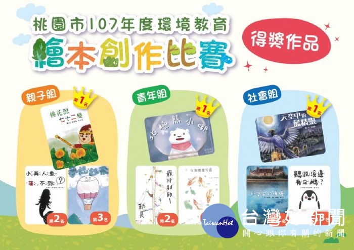 環保局長沈志修表示,獲獎作品,將於明年巡迴展覽,預計在各學校進行上百場繪本說演活動