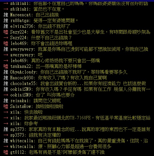 網友們的建議五花八門,但大都認為換裝恆溫熱水器才是治本的方法。(圖/截自PTT)