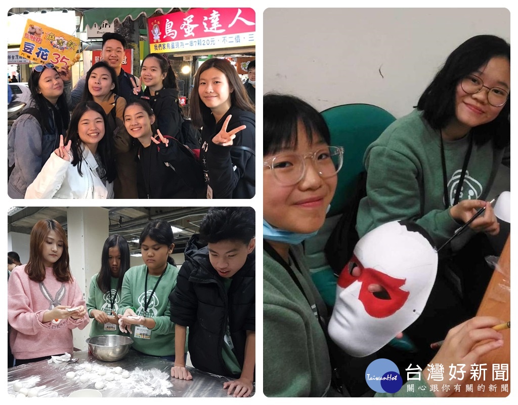 印尼僑生彩繪臉譜體驗中華文化,體驗台灣夜市文化 海外僑生搓湯圓,體驗冬至過節氣氛