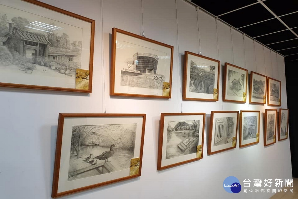 桃園社區大學成果展「老城.春遊」現場作品。