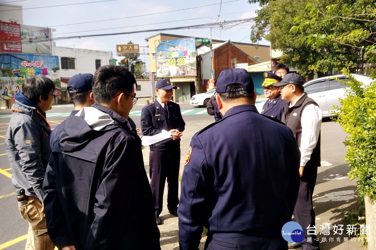 龍潭分局因應春節連續假期 龍潭交流道交通疏運會勘