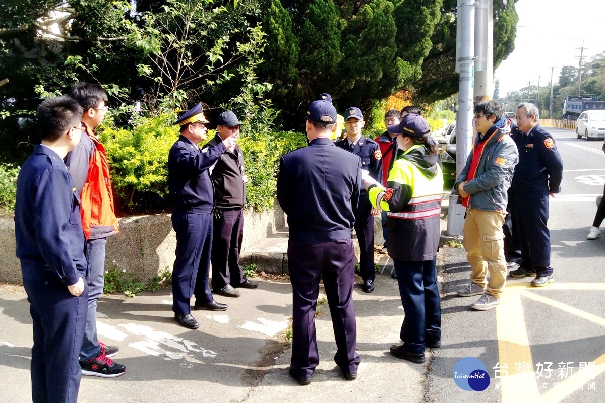 龍潭分局因應春節連續假期 龍潭交流道交通疏運會勘