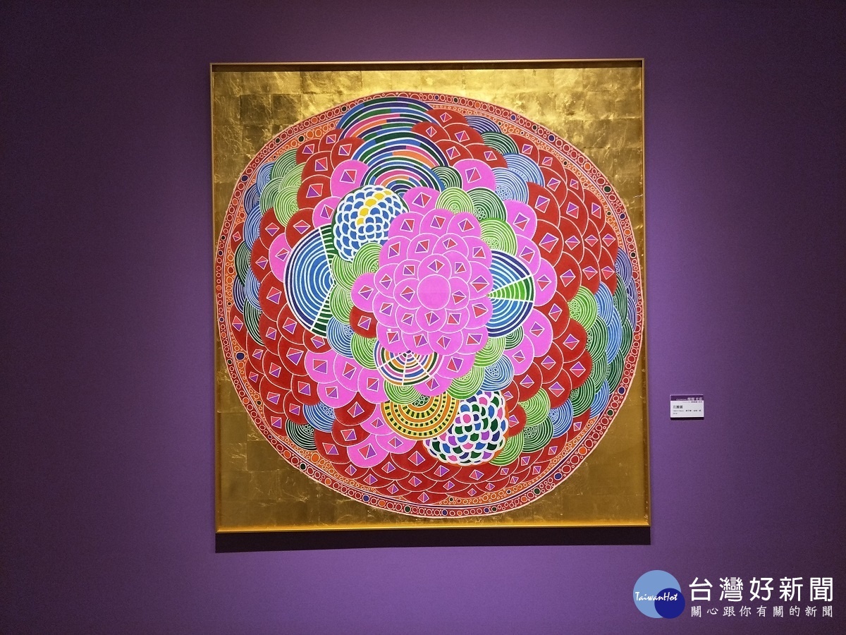 曾雍甯老師作品「花團圓」。圖/記者鄧富珍攝