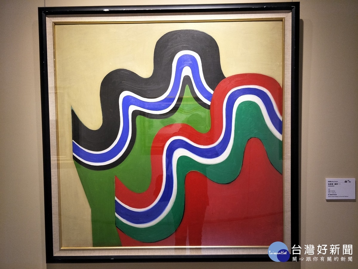 席德進大師油畫作品「廟宇」。圖/記者鄧富珍攝