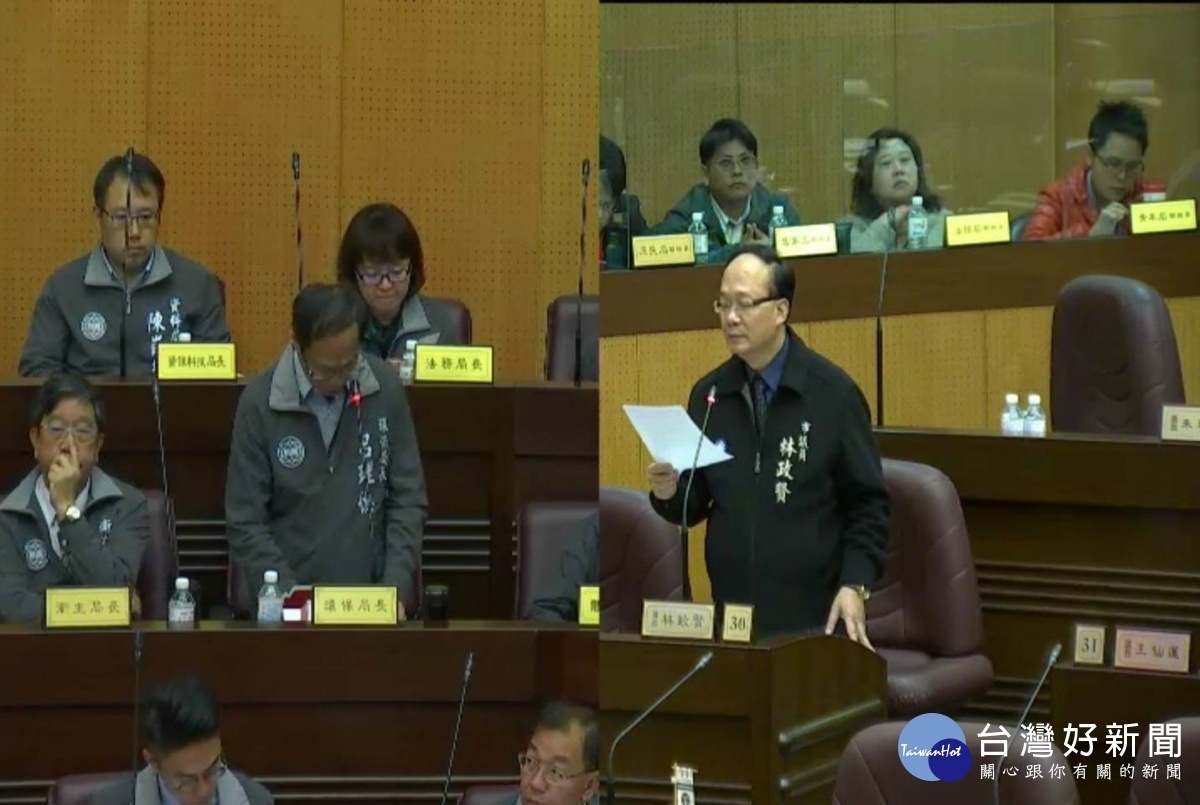 林政賢表示，桃園市為桃園機場所在地，為國家門戶，他要求相關單位，做好防疫及廚餘回收政策。