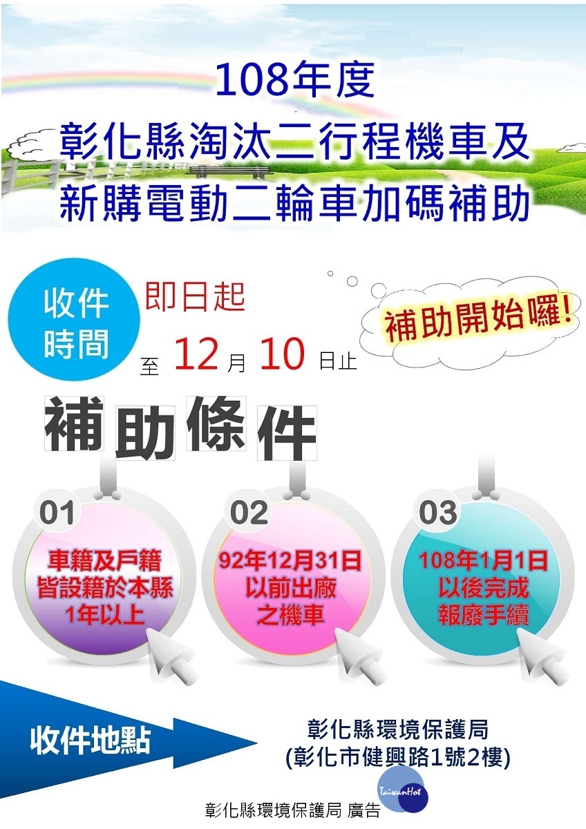 金豬報喜　彰化縣淘汰二行程機車補助加倍送 台灣好新聞 第4張