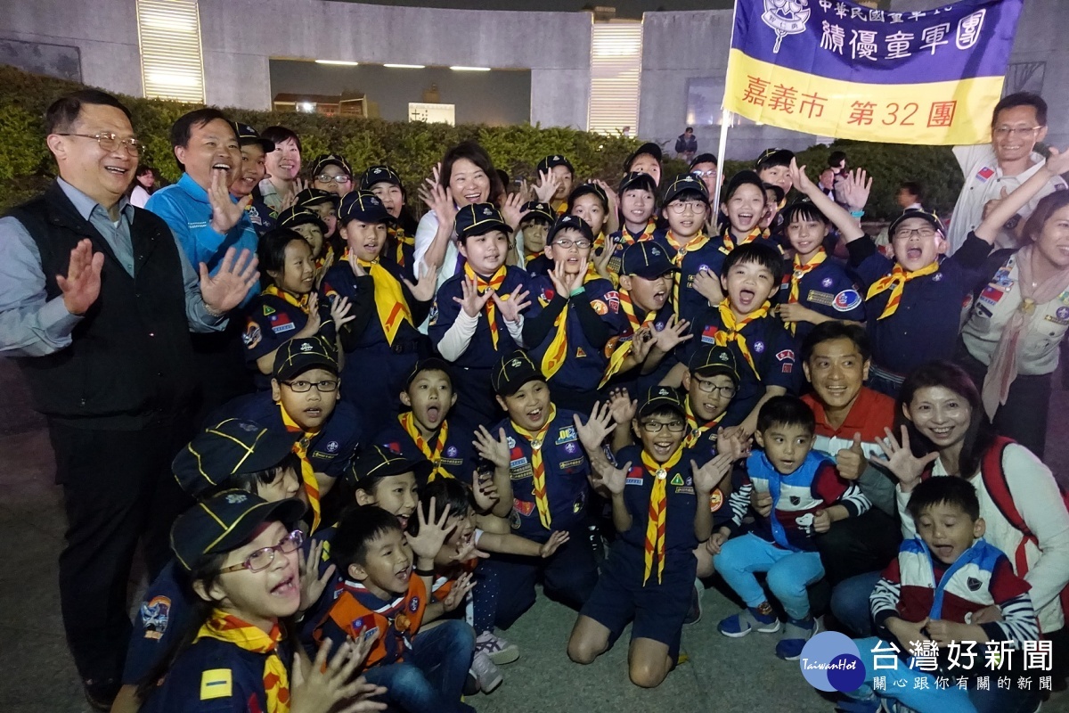 嘉市慶祝童軍節市區快閃　黃敏惠與童軍伙伴同慶 台灣好新聞 第1張