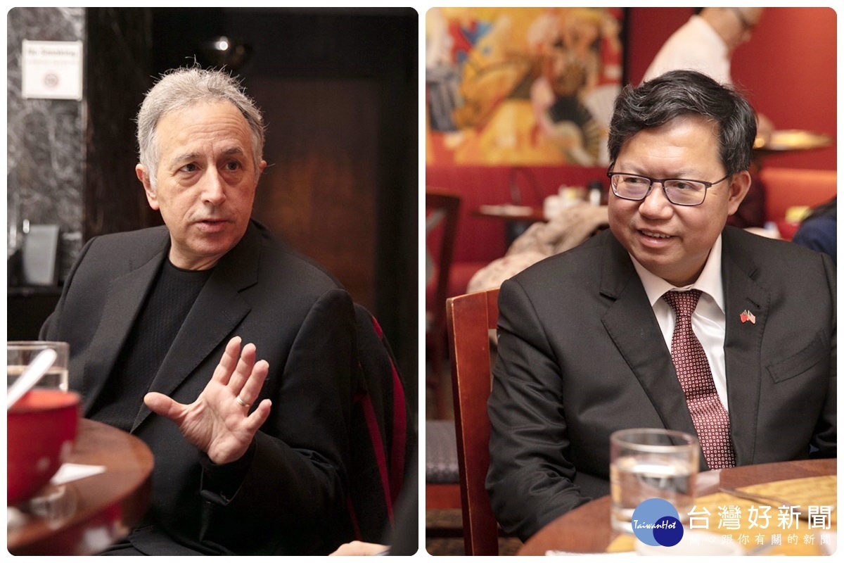 針對桃園智慧城市現況與未來發展可能,桃園市長鄭文燦與ICF共同創辦人Louis Zacharilla進行會談。