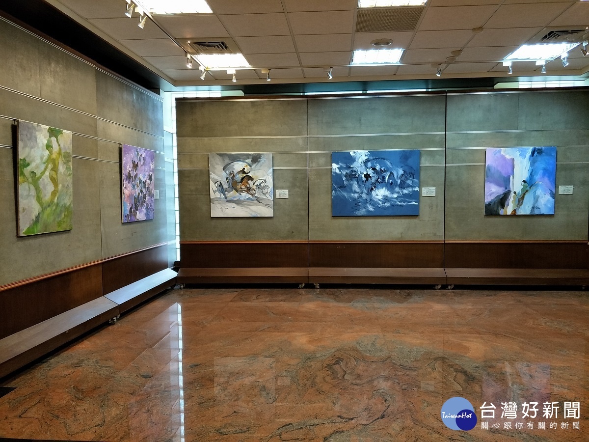 緬甸國寶藝術家吳倫覺畫作圖/記者鄧富珍攝