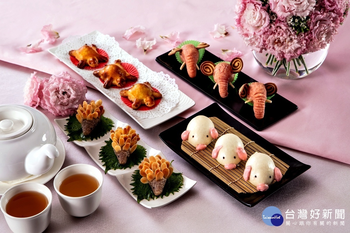 福容飯店桃園店春季特色菜 做成穿山甲模樣的「香芋金甲酥」