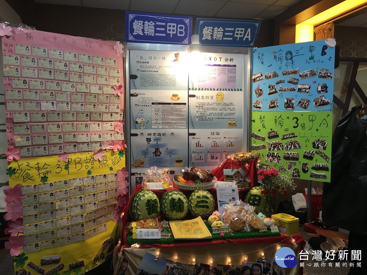 餐輪三甲同學的證照至為可觀。(記者扶小萍攝)