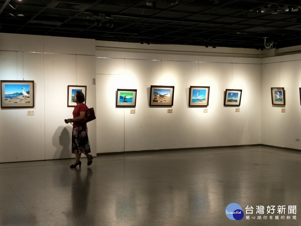 王楨文野鳥紙藝特展。圖/記者鄧富珍攝