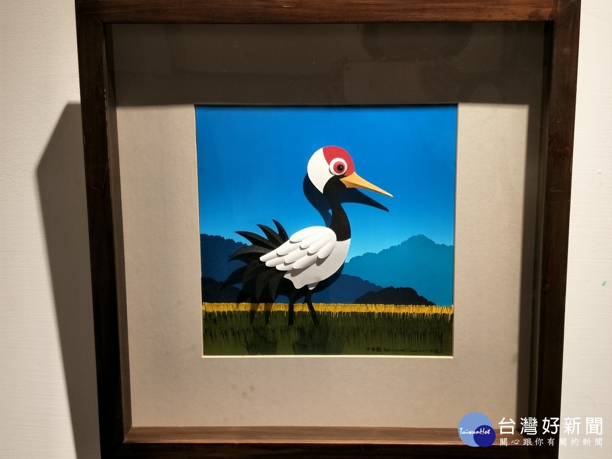 王楨文野鳥紙藝特展。圖/記者鄧富珍攝