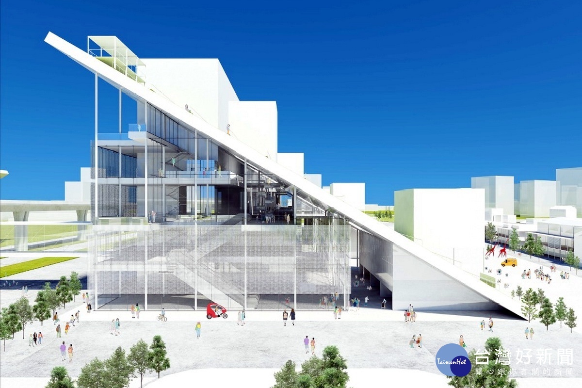 桃園市立美術館建築以「山丘」為設計概念。