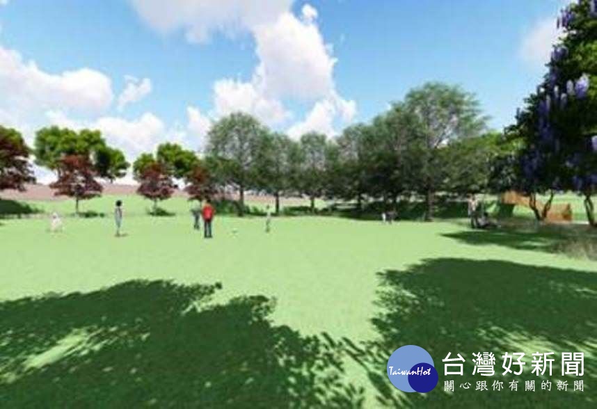 民族新村公園用地綠美化改善示意圖。圖/彰化縣政府提供
