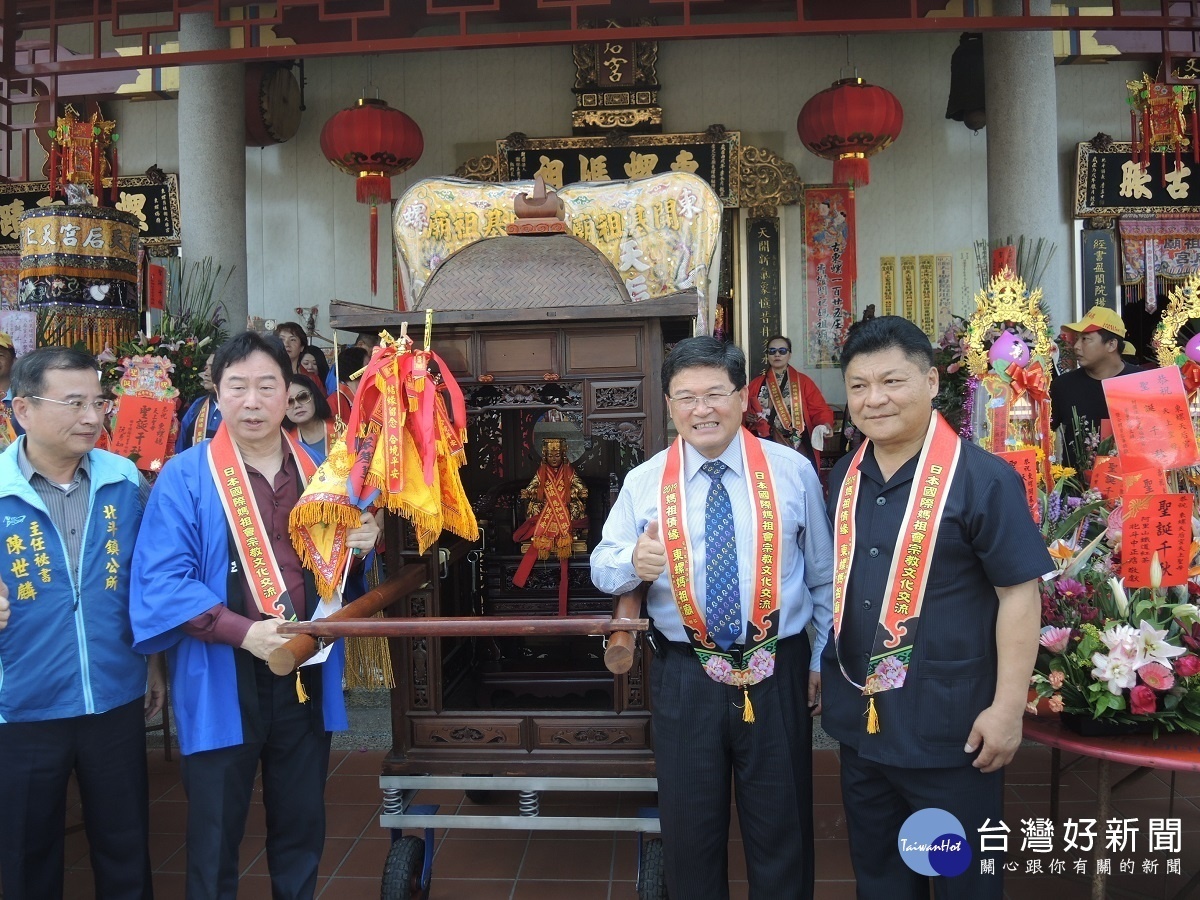 日本「金媽祖」來臺交流　受到東螺媽廟方熱烈歡迎