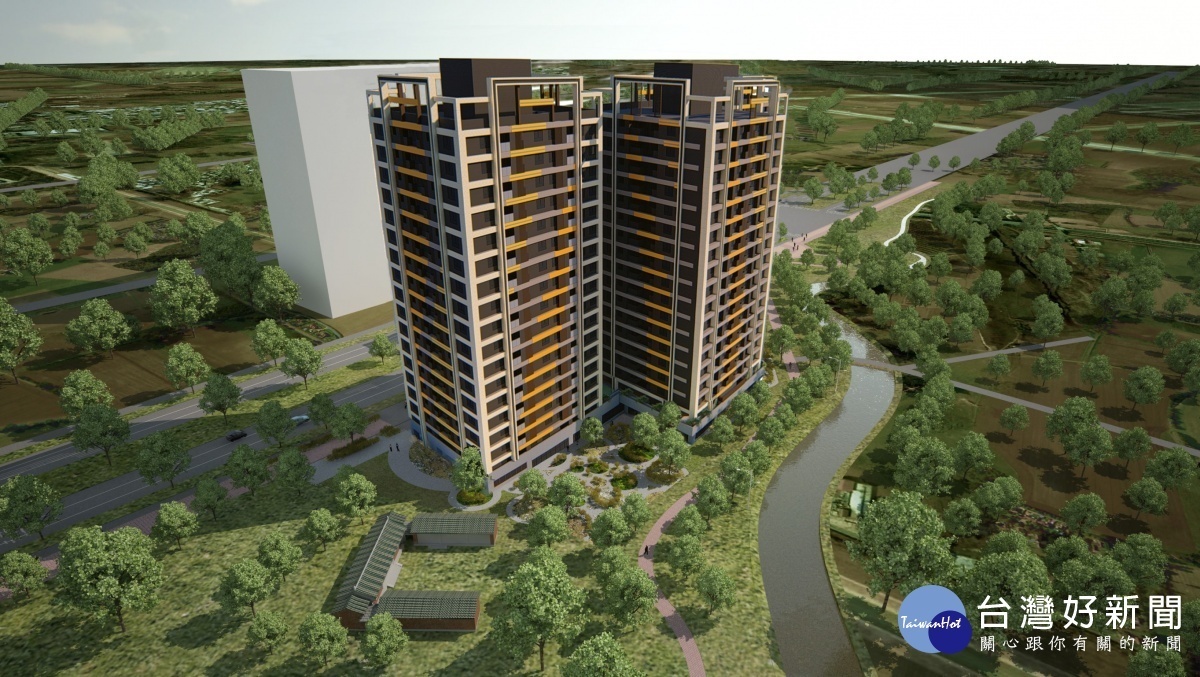 桃園八德一號社會住宅舉行上梁典禮,提供418戶住宅單元,預計109年3月完工。