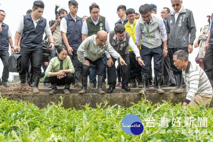 蘇院長現場責請桃園市政府將災損情形儘快查報農委會