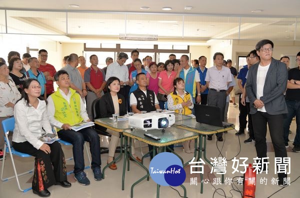 雲林縣國民運動中心完工在即,縣長張麗善與縣議員邱世文、林岳璋、廖郁賢等前往會勘,預計7月13日啟用免費試營運,邀鄉親搶先體驗。(記者陳昭宗翻攝)