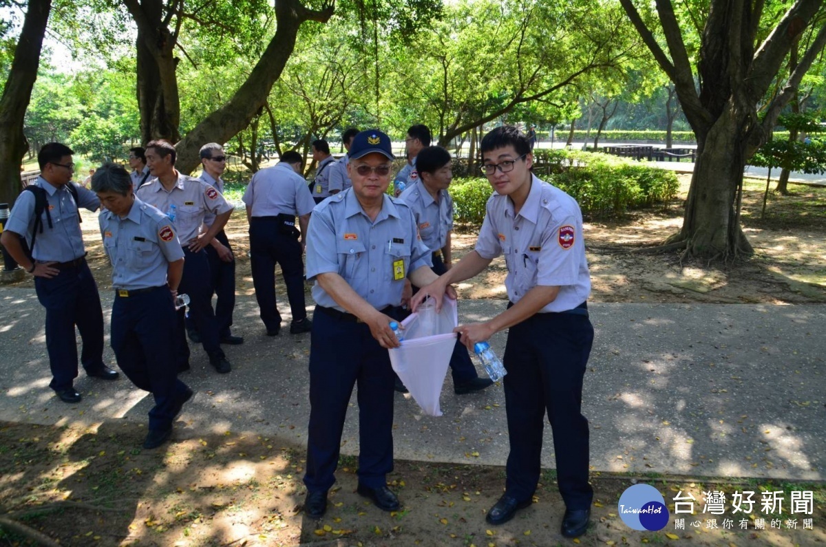 八德分局與民防中隊擴大舉辦自然生態公園淨園活動