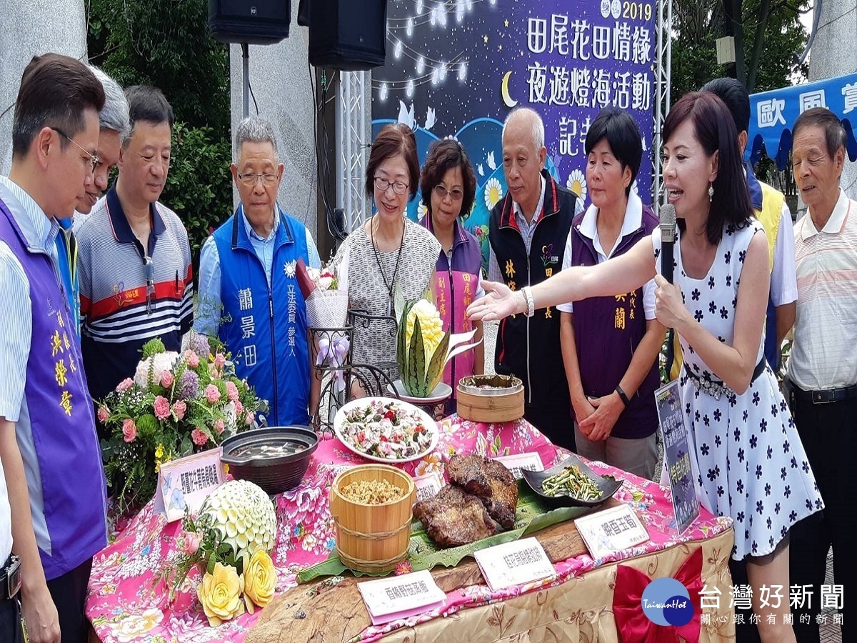 田尾花田情緣夜遊燈海 邀民一起享受菊花燈海浪漫氛圍