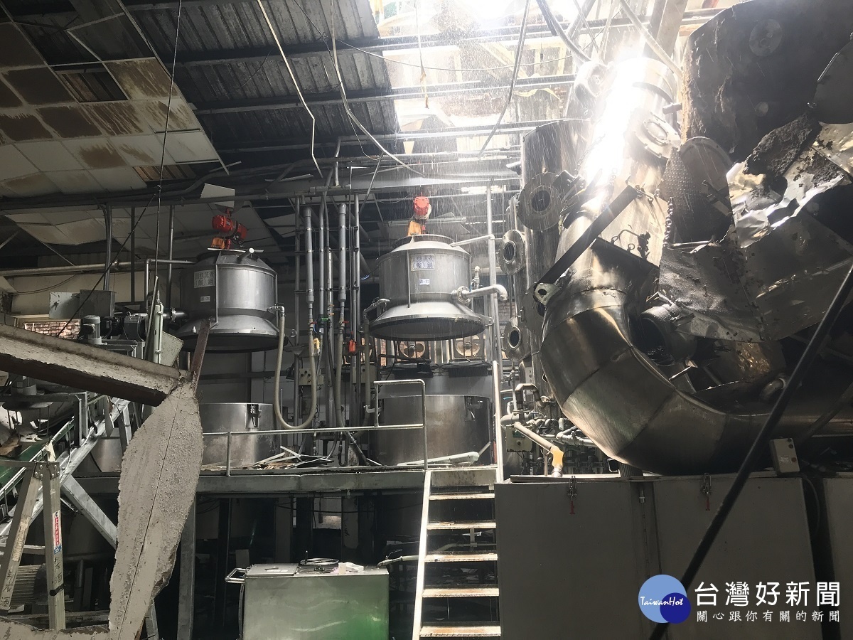 埤頭鄉製酒廠鍋爐發生氣爆 現場進行封鎖4名工人送醫
