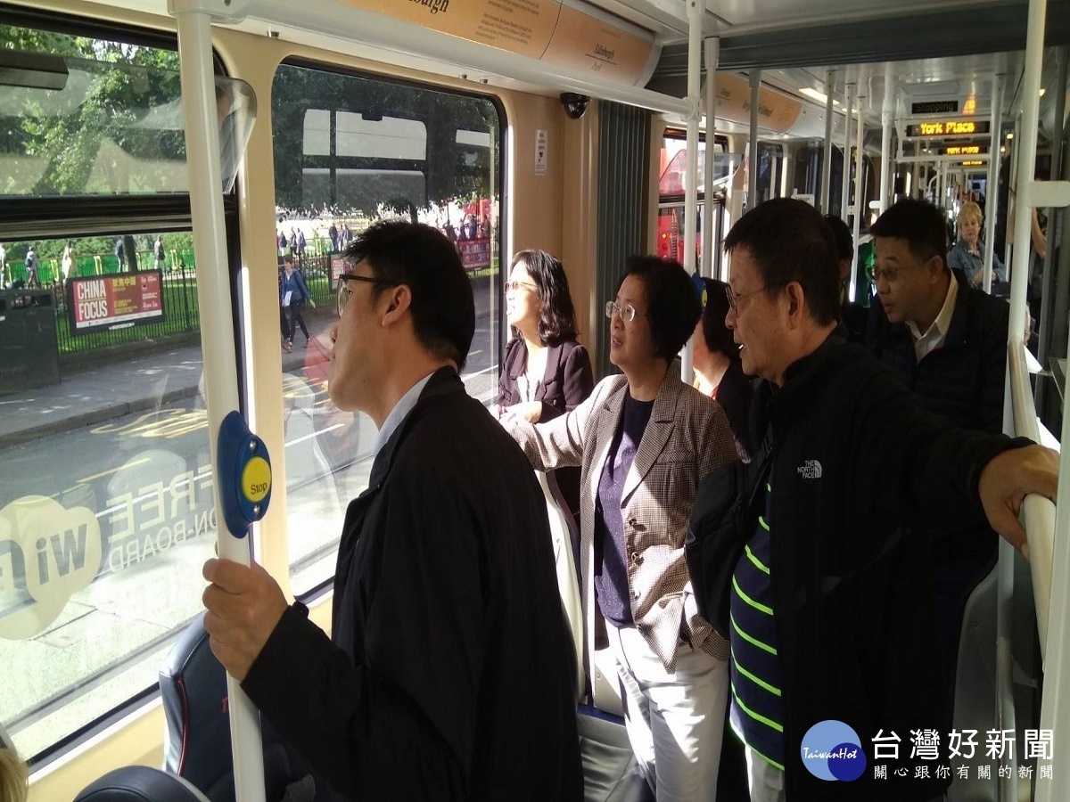 王惠美赴英國考察　分享愛丁堡輕軌系統運作