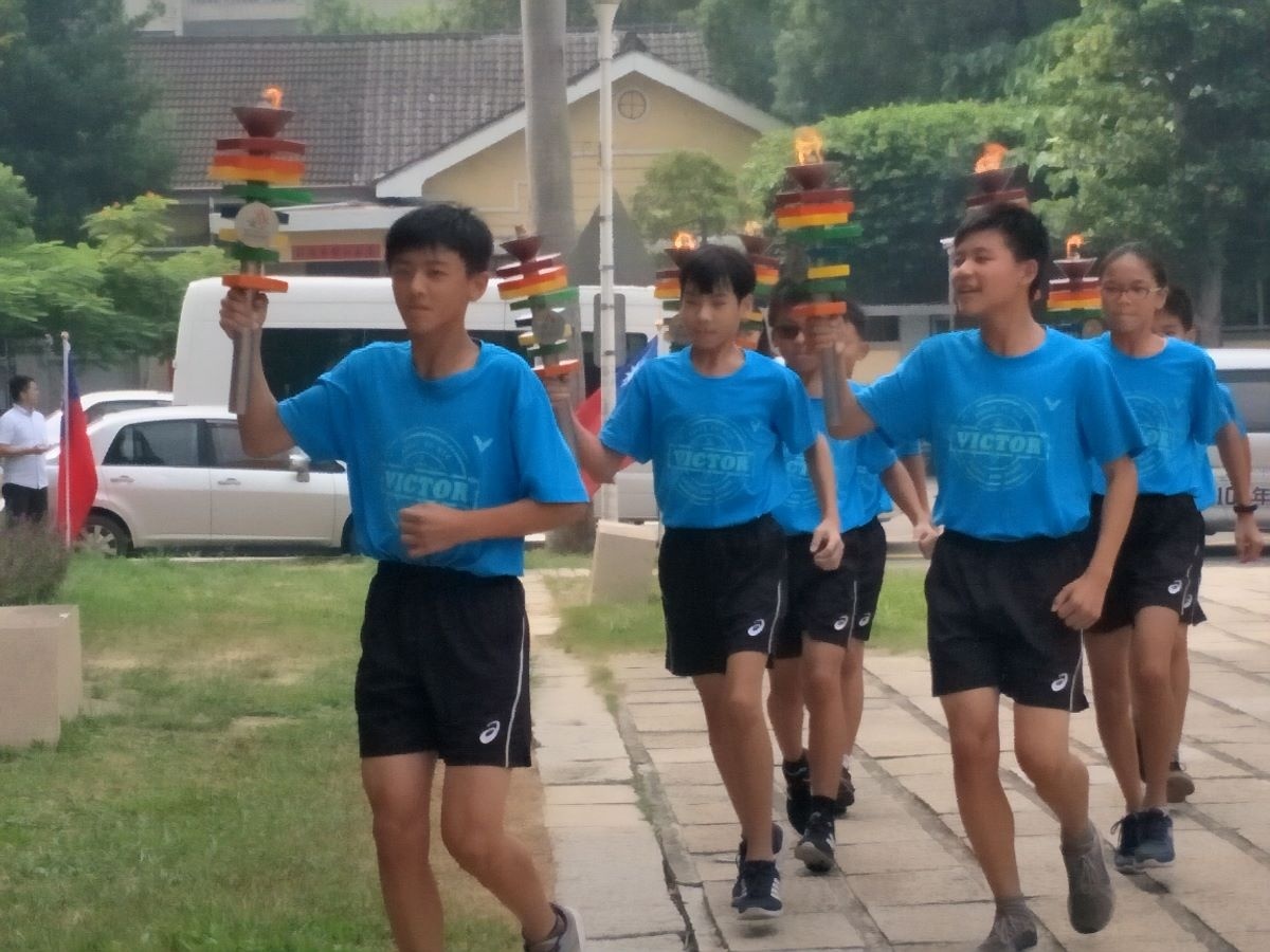 全國運動會聖火傳遞。圖/記者鄧富珍攝