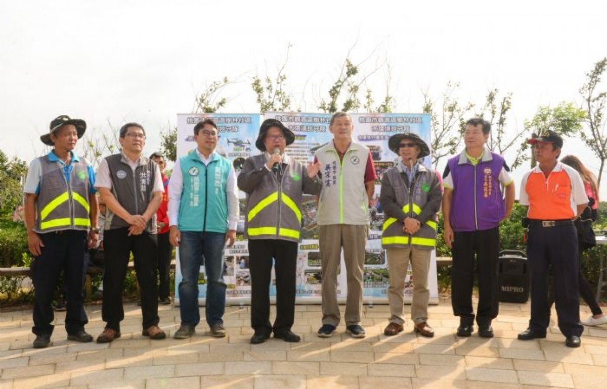 市長致詞肯定樹林社區水巡隊34名成員對河川保護的貢獻