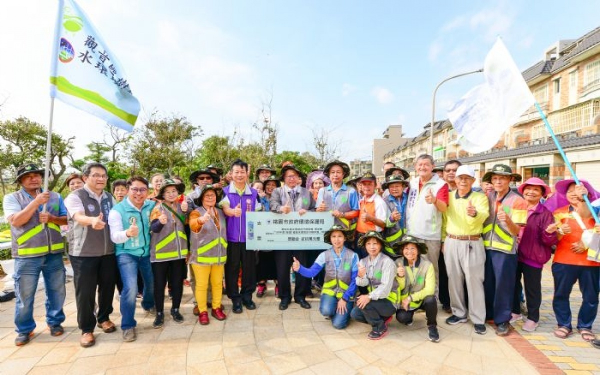 市府頒發20萬獎勵金,肯定樹林社區水巡隊34名成員對河川保護的貢獻
